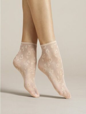 Sosete lycra pudra cu animal print Fiore Doria 8 den