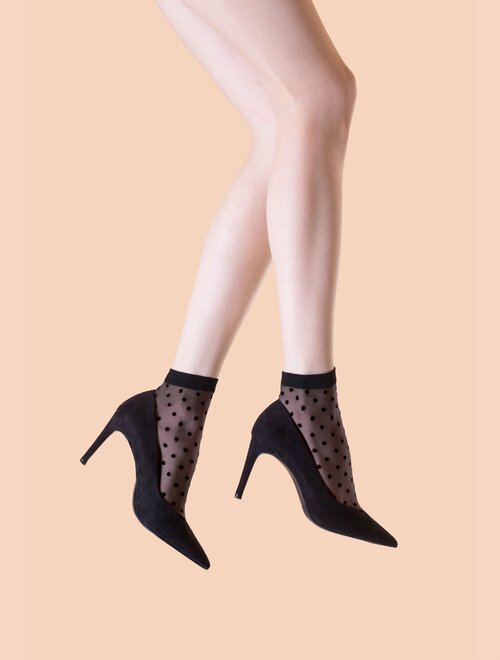 Sosete lycra negre cu buline Fiore Cute 20 den