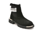 Ghete EPICA negre, 574244, din piele intoarsa