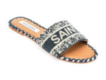 Papuci Steve Madden bleumarin, VERAH, din material textil