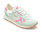 Pantofi sport PEPE JEANS verzi, BRIT RETRO, din material textil si piele intoarsa