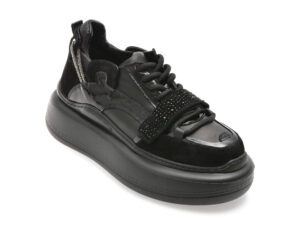 Pantofi EPICA negri, 4352520, din piele naturala