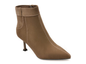 Botine elegante EPICA kaki, 1678, din nabuc