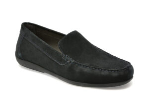Mocasini GEOX bleumarin, U450WB, din piele intoarsa