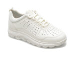 Pantofi GEOX albi, D45NUD, din piele naturala