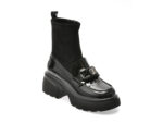 Ghete EPICA negre, DX1089, din piele naturala lacuita