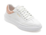Pantofi sport SKECHERS albi, CORDOVA CLASSIC, din piele ecologica