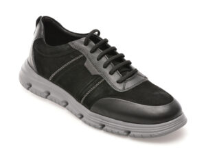 Pantofi OTTER negri, 244142, din piele naturala