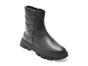 Ghete GEOX negre, D46UAF, din piele naturala