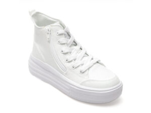 Ghete SKECHERS albe, HYPERLIFT, din material textil