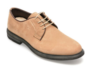 Pantofi OTTER bej, E1801, din nabuc