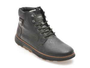 Ghete RIEKER negre, B3342, din piele ecologica