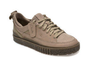 Pantofi CLARKS gri, SOMELAC, din nabuc