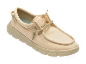 Mocasini JEEP bej, 41512, din material textil