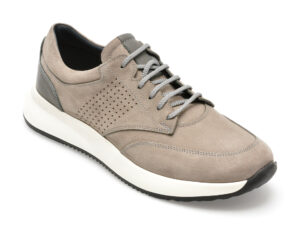 Pantofi OTTER gri, E2219, din nabuc