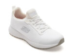 Pantofi sport SKECHERS albi, SQUAD SR, din material textil