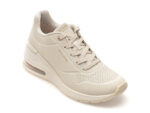 Pantofi sport SKECHERS bej, MILLION AIR, din piele ecologica