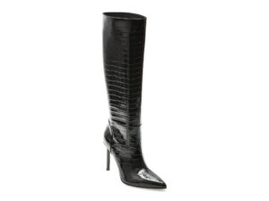Cizme elegante EPICA negre, E123, din piele naturala