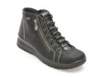 Ghete RIEKER negre, L7751, din piele ecologica