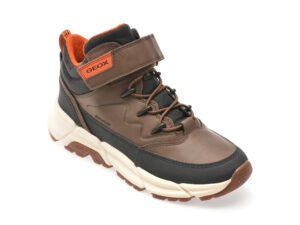 Ghete GEOX maro, J36LCG, din piele ecologica
