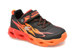 Pantofi sport SKECHERS negri, THERMO-FLASH, din piele ecologica