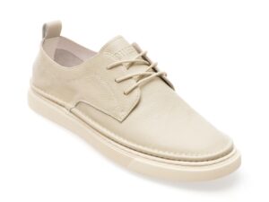 Pantofi OTTER albi, 5159, din piele naturala