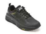 Pantofi sport SKECHERS negri, ARCH FIT ROAD WALKER, din piele naturala