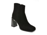 Ghete EPICA negre, 71650, din piele intoarsa
