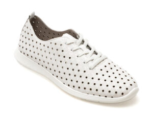 Pantofi REMONTE albi, R71011, din piele naturala