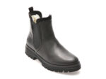 Ghete RIEKER negre, Z8584, din piele naturala