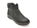 Ghete RIEKER negre, 73352, din piele ecologica