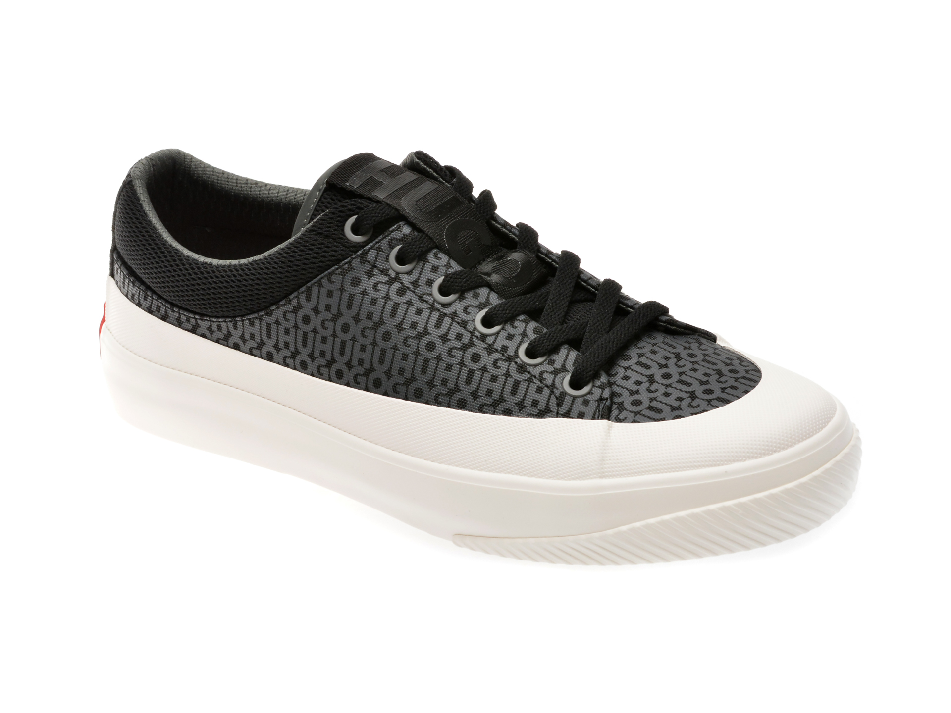 Pantofi HUGO negri, 7224, din material textil