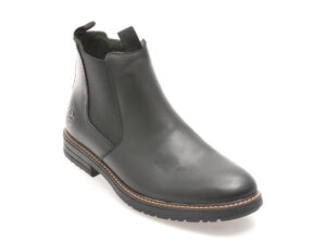 Ghete RIEKER negre, 33180, din piele naturala