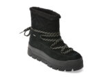 Ghete GEOX negre, D46WSA, din piele intoarsa