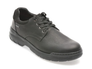 Pantofi CLARKS negri, ROCKWAL, din piele naturala