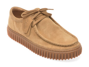 Mocasini CLARKS maro, TORHLO, din piele intoarsa