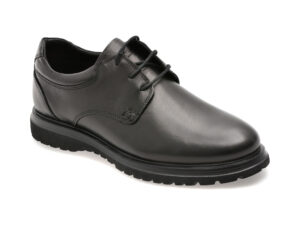 Pantofi OTTER negri, E3473, din piele naturala