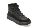 Ghete GEOX negre, U46FZD, din piele ecologica
