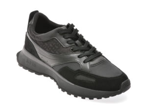 Pantofi sport BOSS negri, 6496, din material textil