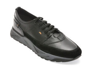 Pantofi OTTER negri, MISE121, din piele naturala