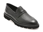 Mocasini eleganti EPICA negri, D18, din piele naturala