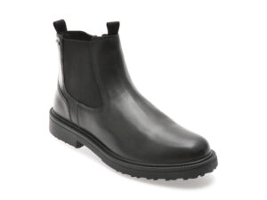 Ghete GEOX negre, U46HQB, din piele naturala