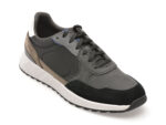 Pantofi GEOX negri, U46F1B, din material textil si piele ecologica