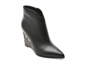 Botine elegante EPICA negre, AY2053, din piele naturala