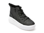 Ghete SKECHERS negre, HYPERLIFT, din material textil