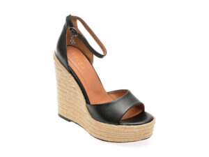 Sandale EPICA negre, F666, din piele naturala