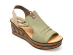 Sandale RIEKER kaki, 68175, din piele ecologica