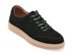 Pantofi OTTER negri, 59166, din piele intoarsa