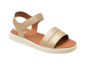 Sandale GEOX aurii, D45NNC, din piele ecologica