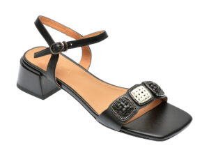 Sandale EPICA negre, 205560L, din piele naturala